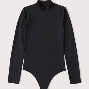 Long-Sleeve Seamless Mockneck Bodysuit